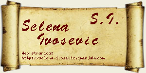 Selena Ivošević vizit kartica